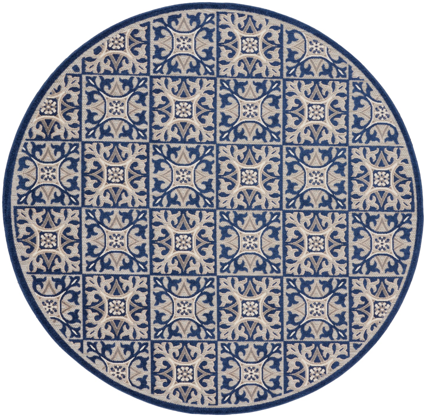 Nourison Home Aloha ALH34 Blue Contemporary Power-loomed Rugs