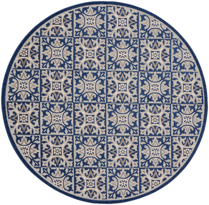 Nourison Home Aloha ALH34 Blue Contemporary Power-loomed Rugs