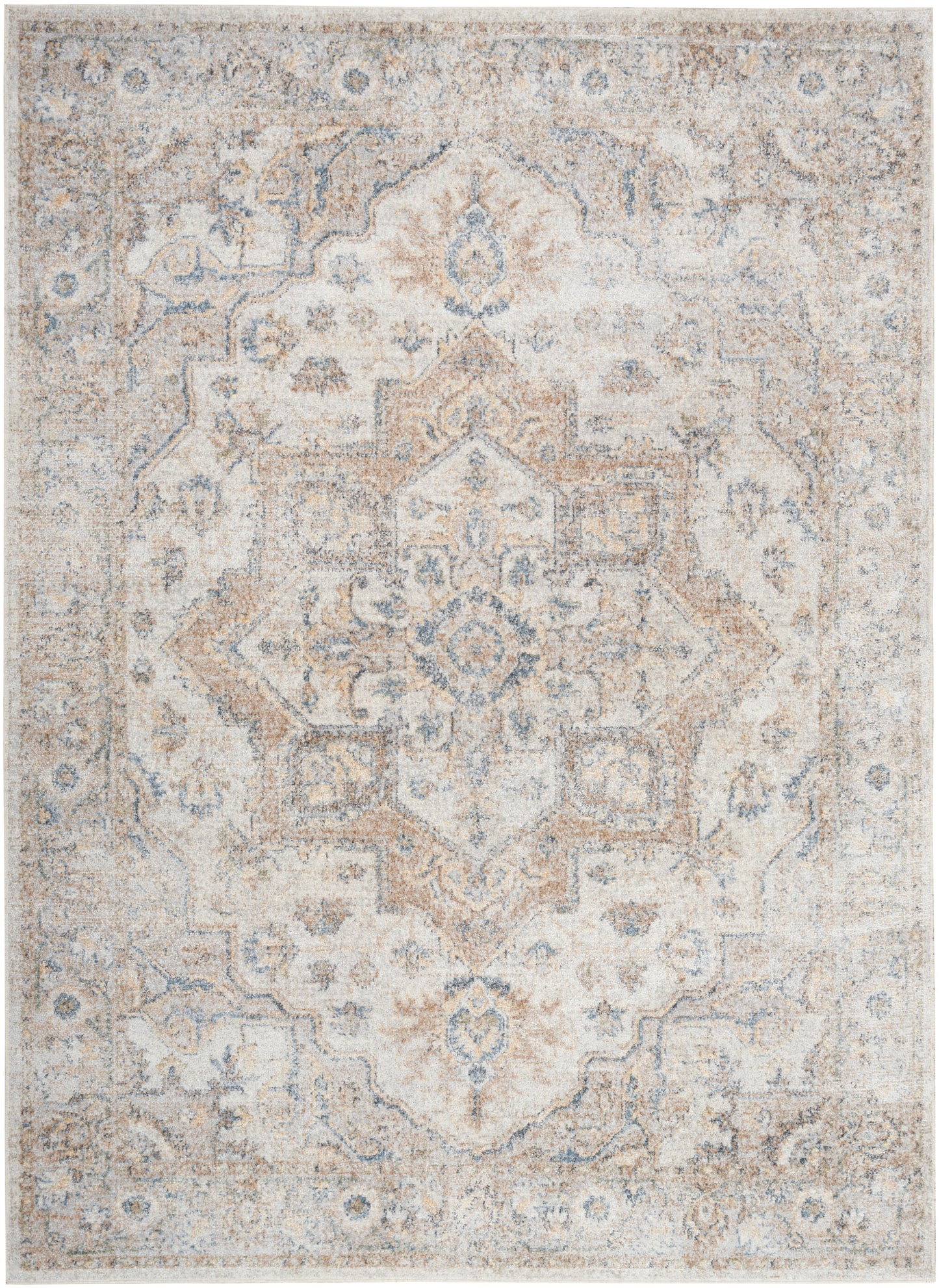 Nourison Home Astra Machine Washable ASW12 Silver Grey Traditional Power-loomed Rug