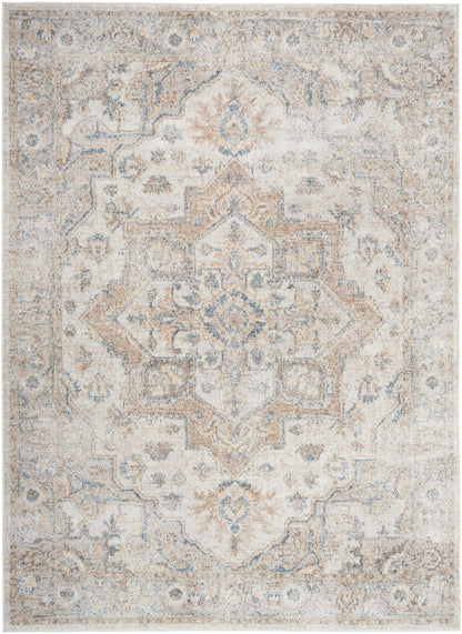 Nourison Home Astra Machine Washable ASW12 Silver Grey Traditional Power-loomed Rug