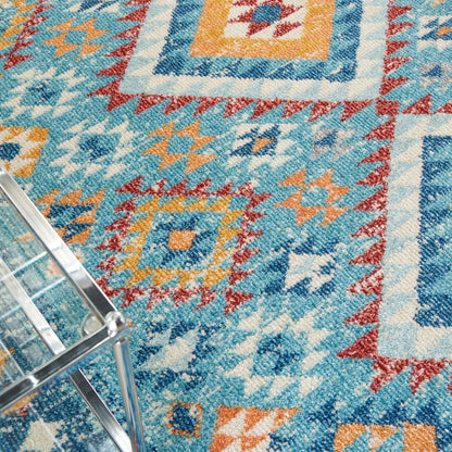 Nourison Home Passion  Blue Multicolor  Transitional