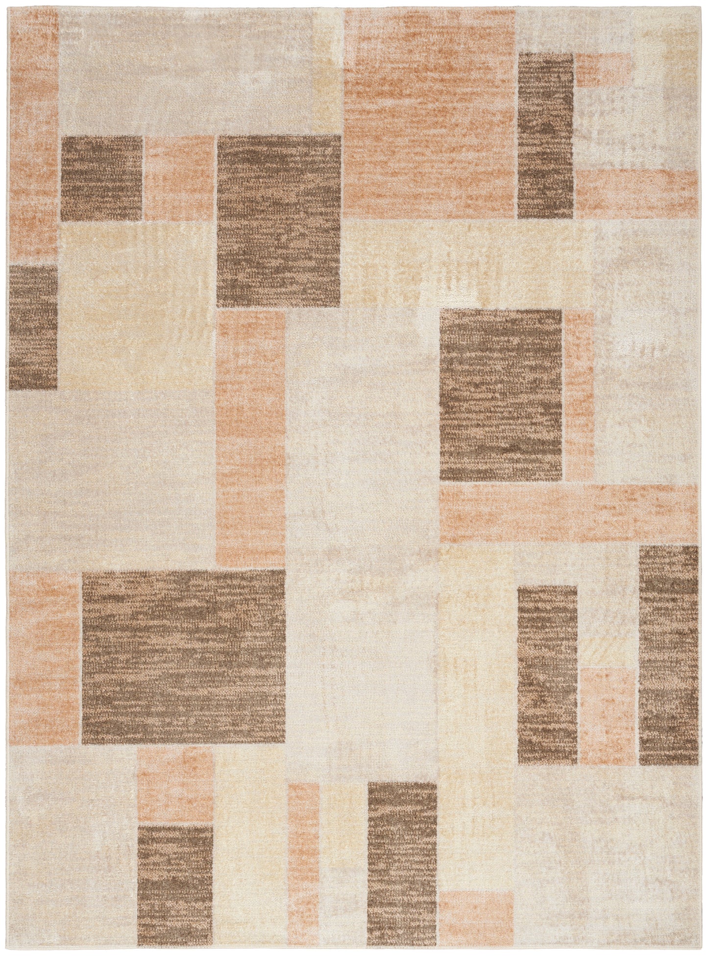 Nourison Home Astra Machine Washable ASW09 Beige Multicolor Contemporary Power-loomed Rug