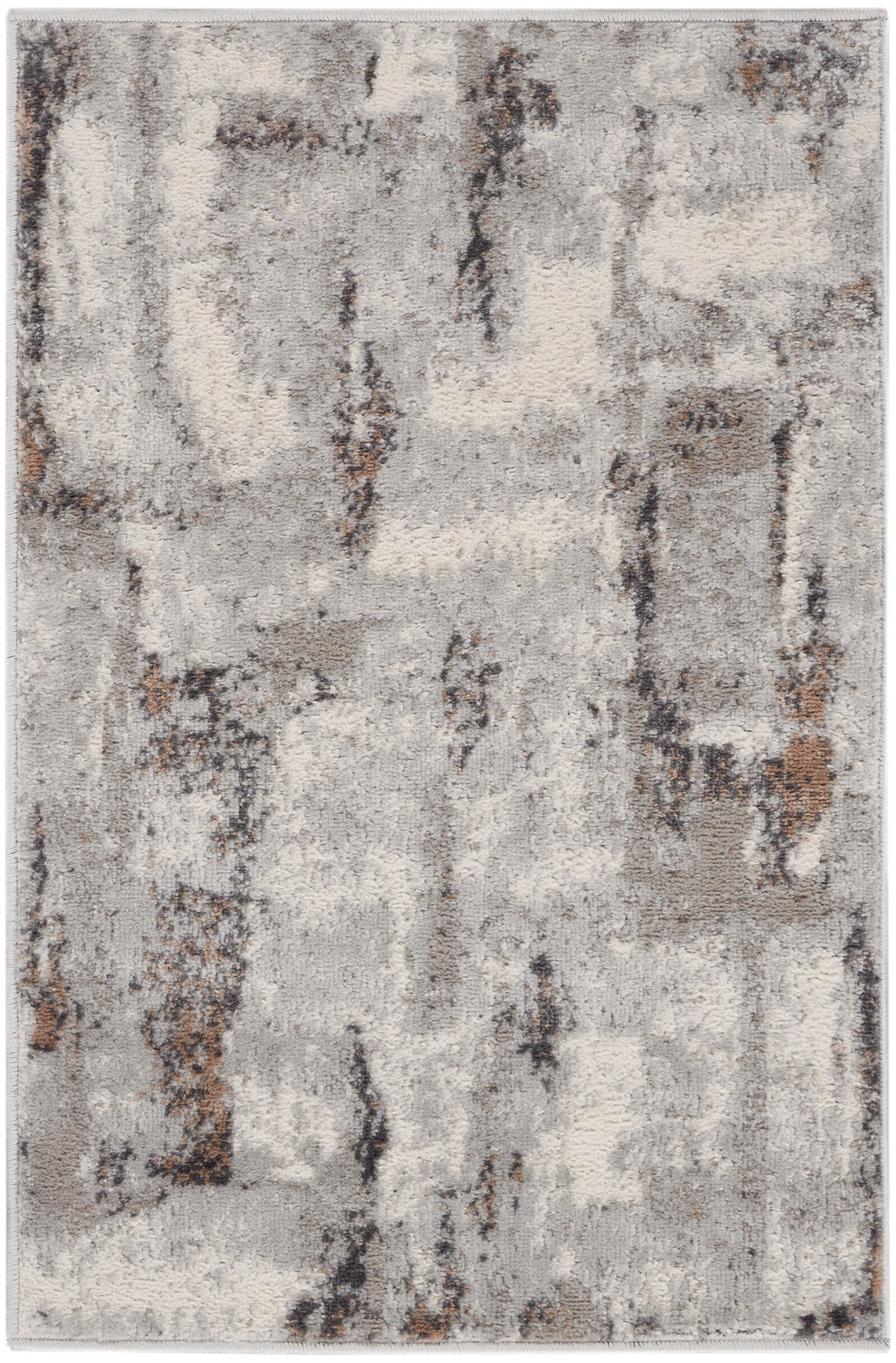 Nourison Home Elation ETN06 Grey Ivory Contemporary Power-loomed Rug