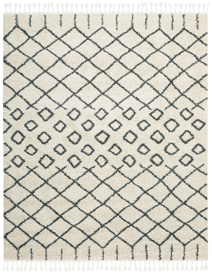 Nourison Home Moroccan Shag MRS01 Cream Transitional Power-loomed Rug
