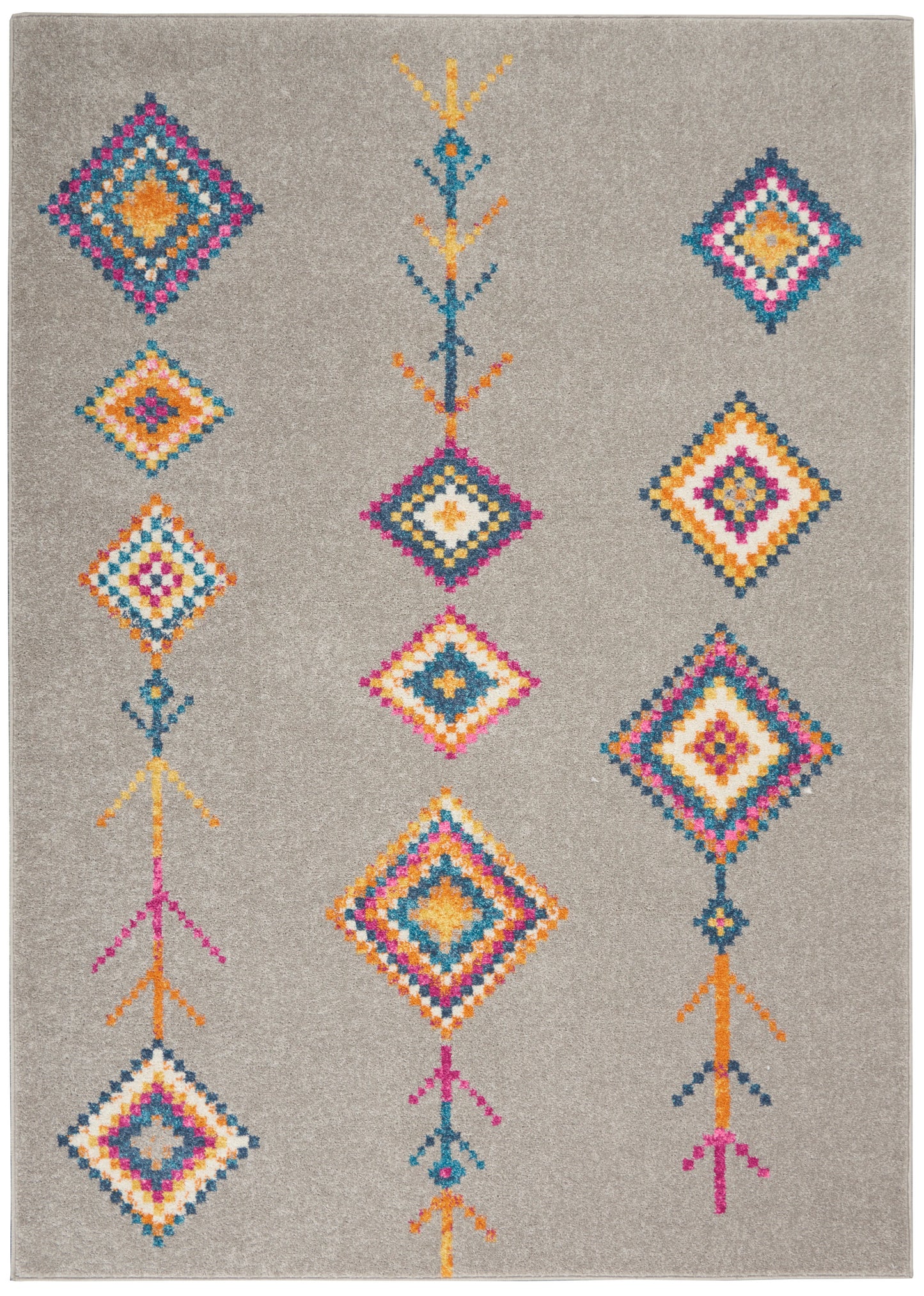 Nourison Home Passion PSN46 Grey Multicolor Transitional Power-loomed Rugs