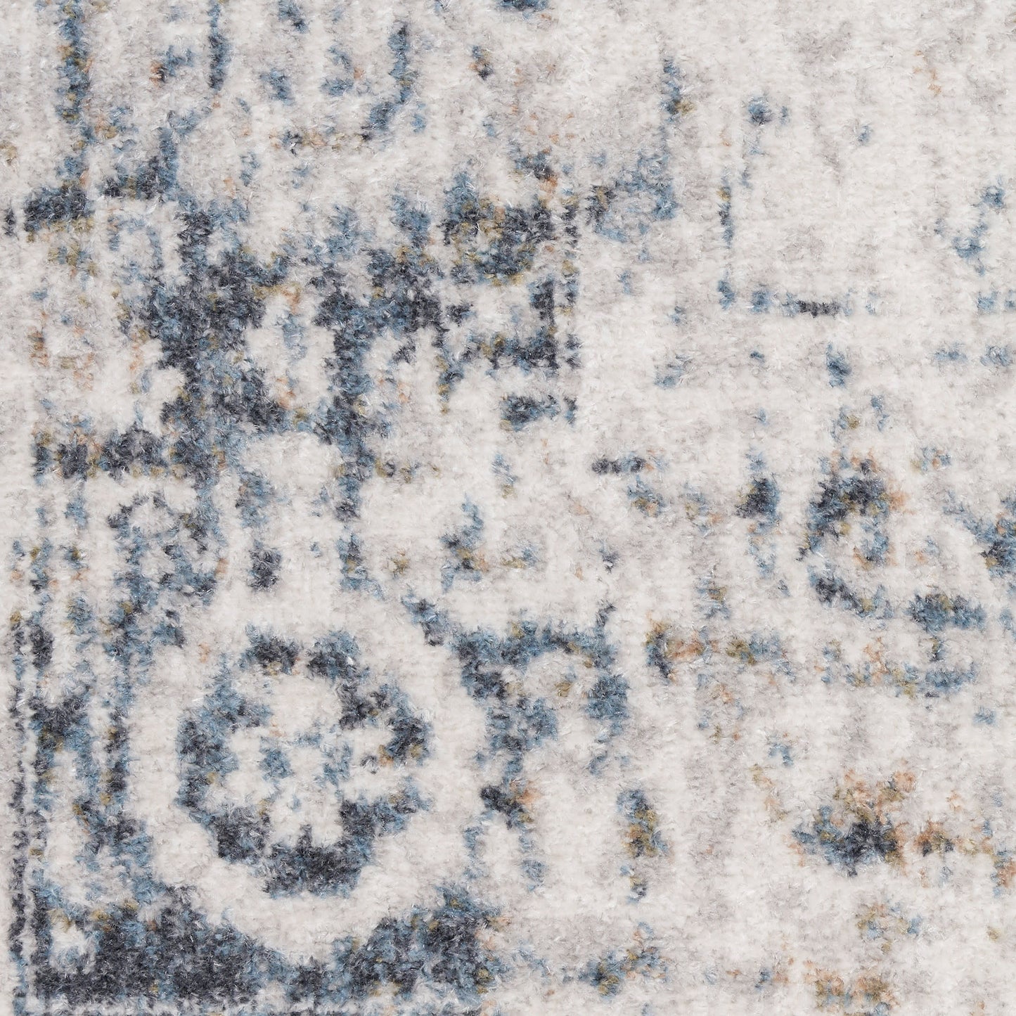 Nourison Home Astra Machine Washable  Ivory Blue  Traditional