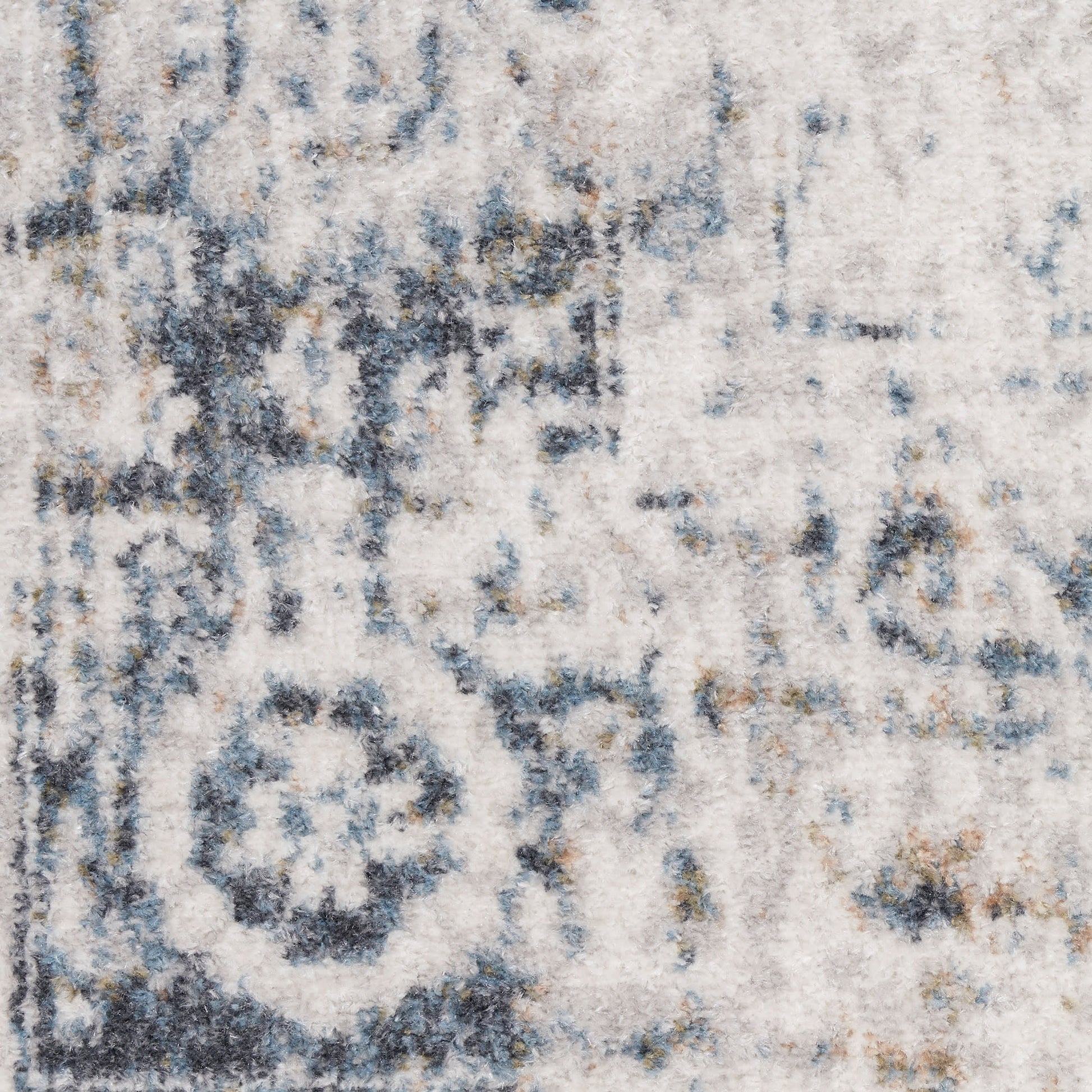 Nourison Home Astra Machine Washable  Ivory Blue  Traditional