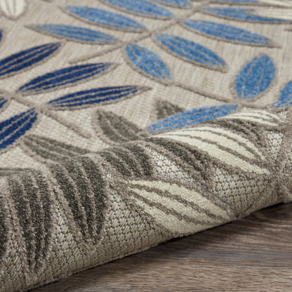 Nourison Home Aloha  Grey Blue  Contemporary