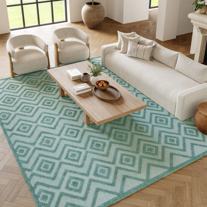 Nourison Home Versatile  Aqua Teal  Contemporary