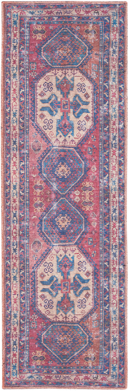 Nourison Home New Concept Washables SR105 Red Navy Traditional Machine Woven Rug