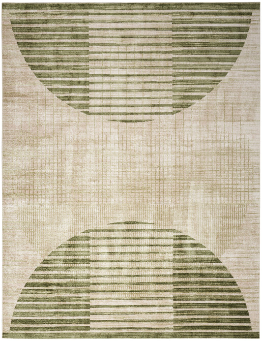 Nourison Home Astra Machine Washable  Ivory Olive  Contemporary