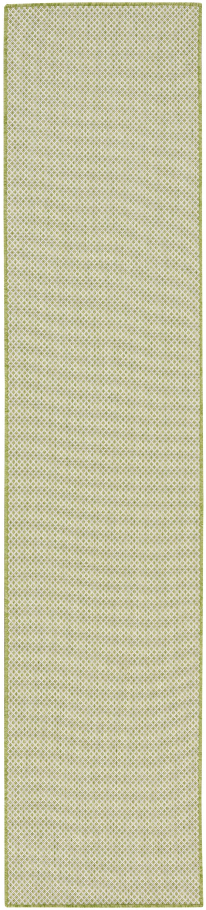 Nourison Home Courtyard COU01 Ivory Green Contemporary Power-loomed Rug