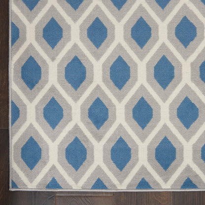 Nourison Home Grafix  Blue  Contemporary