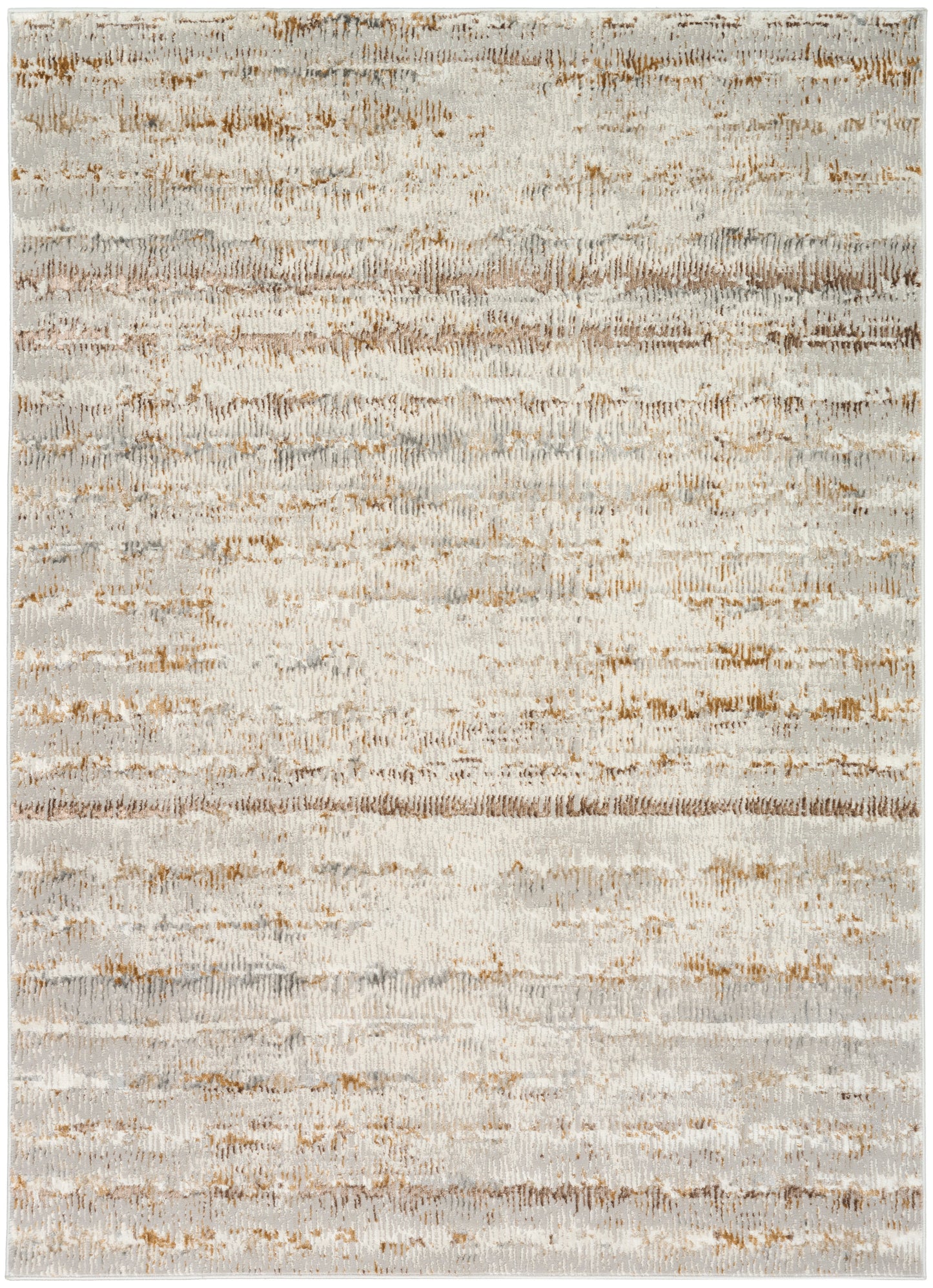 Calvin Klein CK073 Compass CMP01 Ivory Rust Contemporary Power-loomed Rug