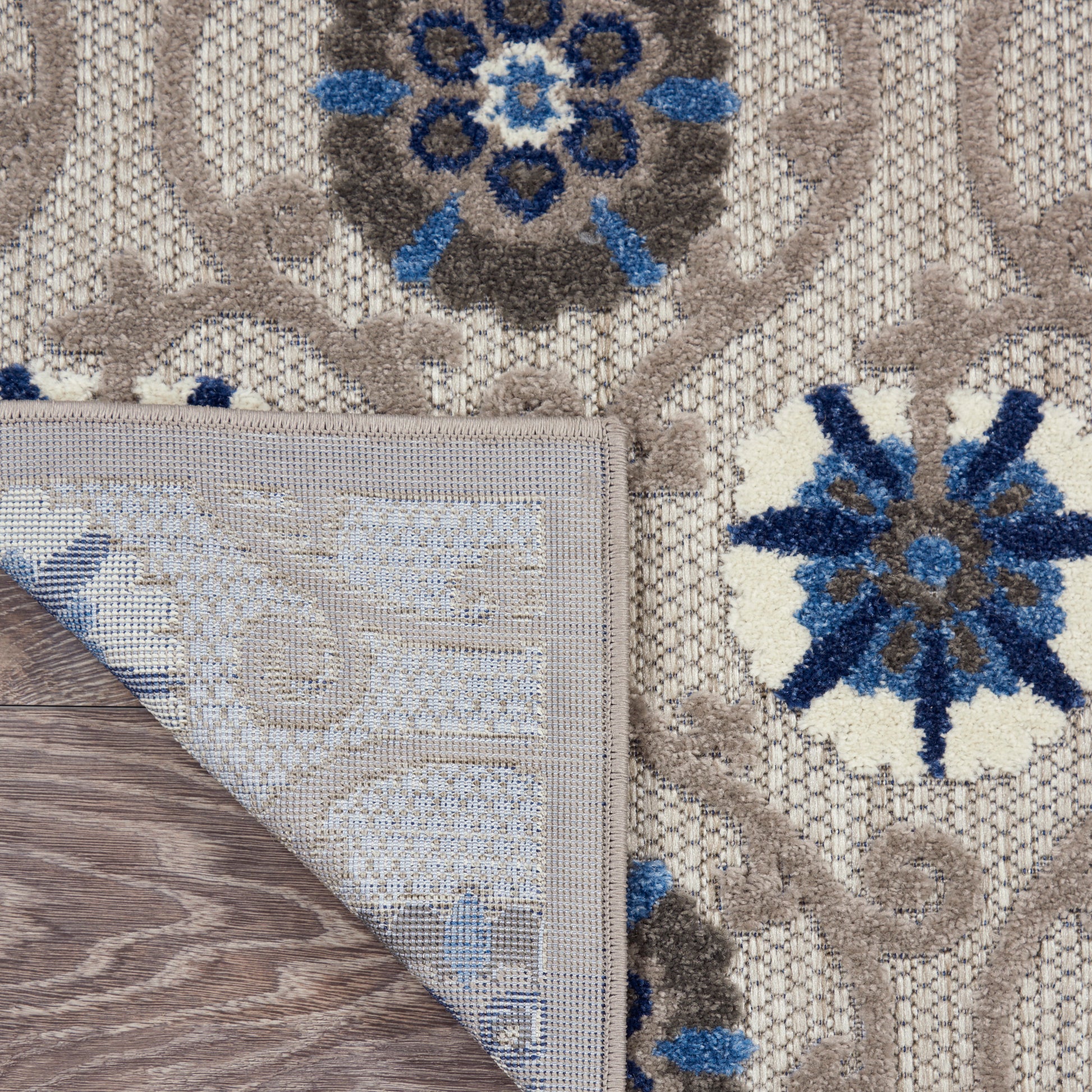 Nourison Home Aloha  Grey Blue  Contemporary