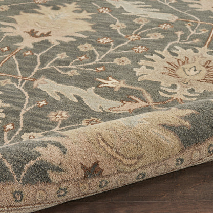 Nourison Home India House  Charcoal Ivory  Traditional