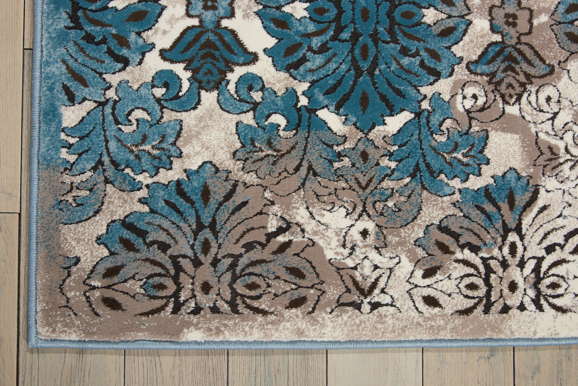 Nourison Home Karma  Ivory Blue  Transitional