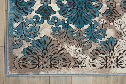 Nourison Home Karma  Ivory Blue  Transitional