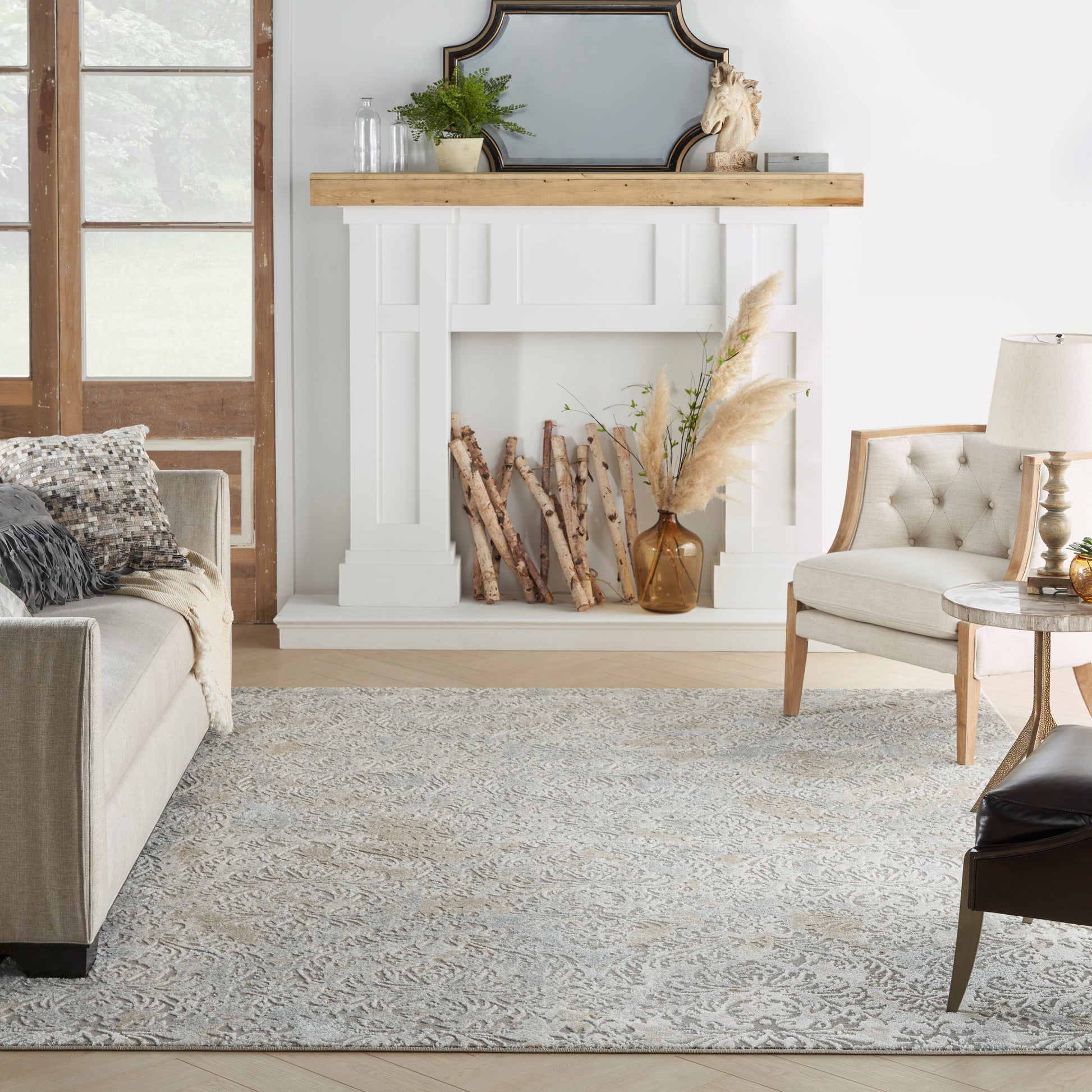 Nourison Home Marmara  Grey Ivory  Contemporary