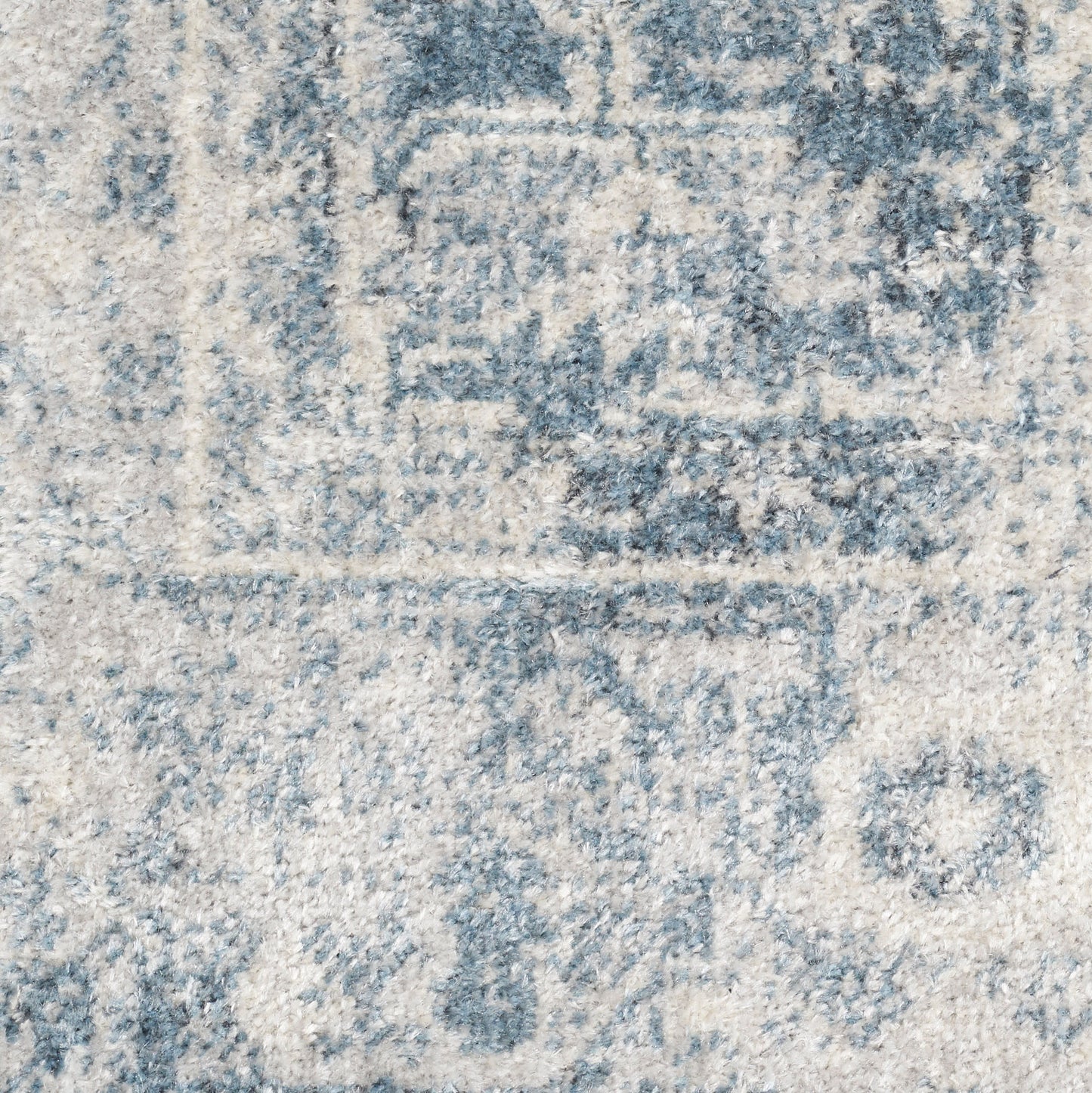 Nourison Home Astra Machine Washable  Blue Ivory  Traditional