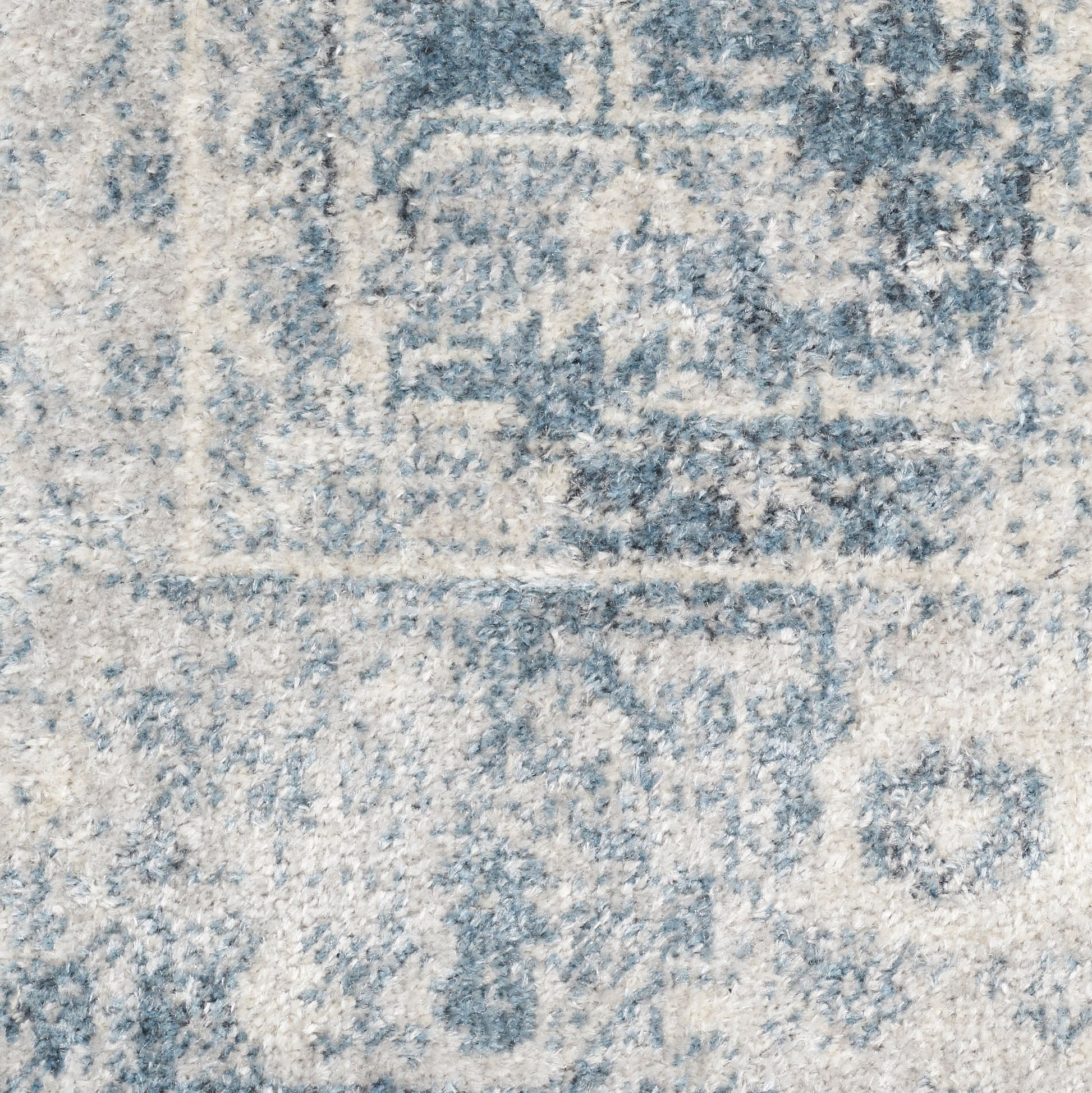 Nourison Home Astra Machine Washable  Blue Ivory  Traditional