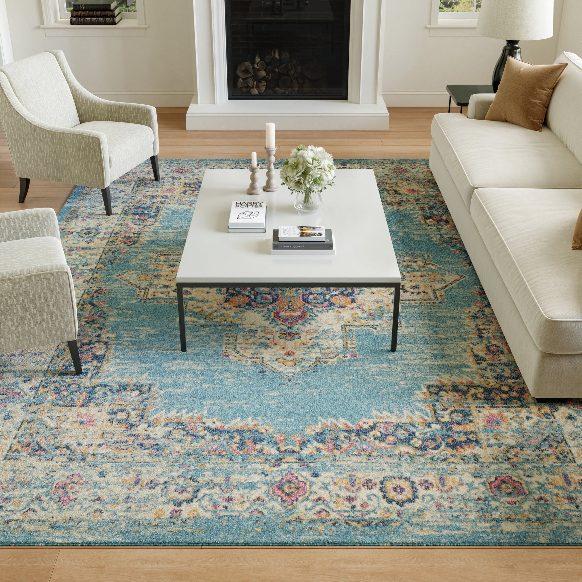 Nourison Home Passion  Light Blue  Transitional