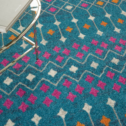 Nourison Home Passion  Blue Multicolor  Transitional