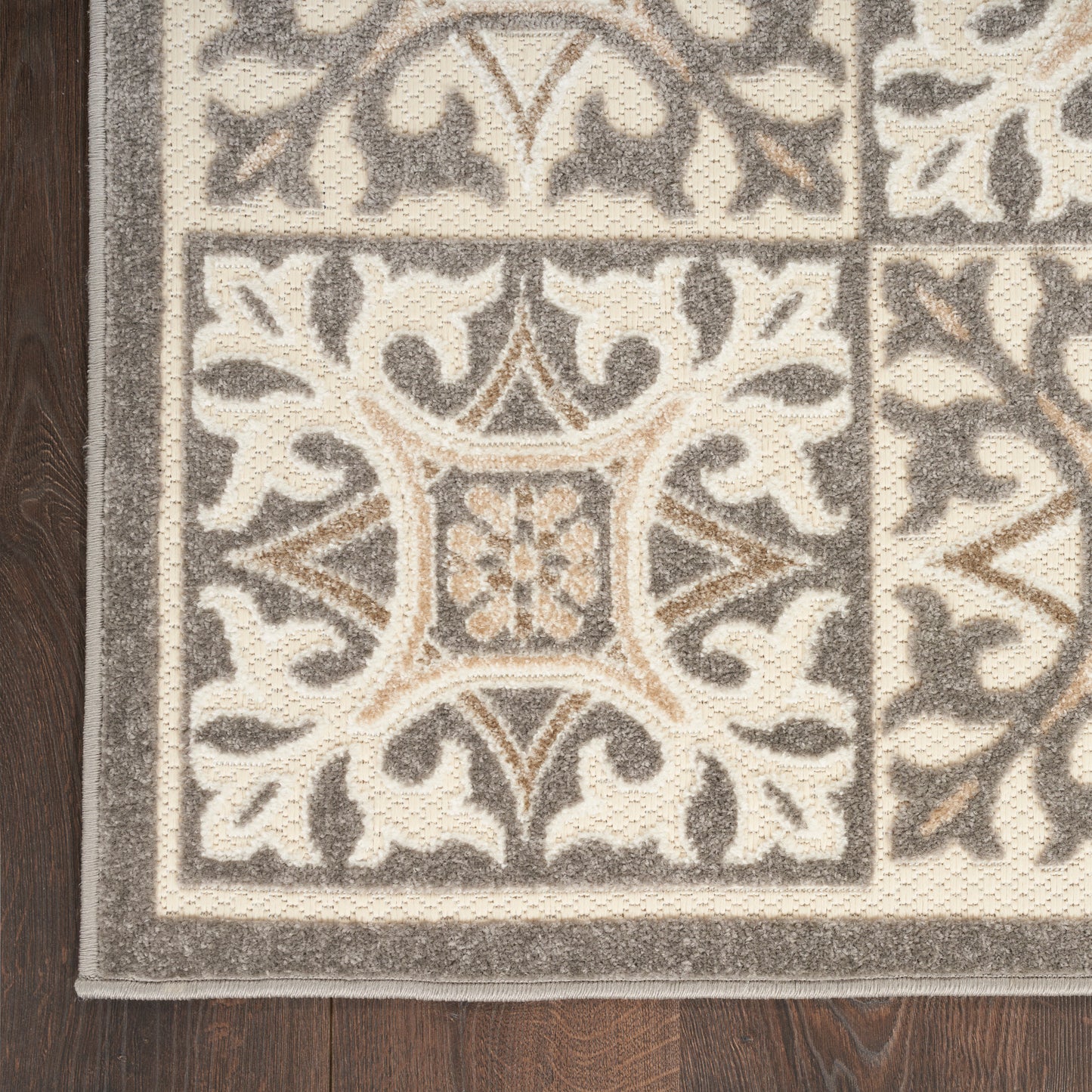 Nourison Home Aloha  Ivory Grey  Contemporary
