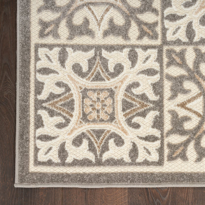 Nourison Home Aloha  Ivory Grey  Contemporary