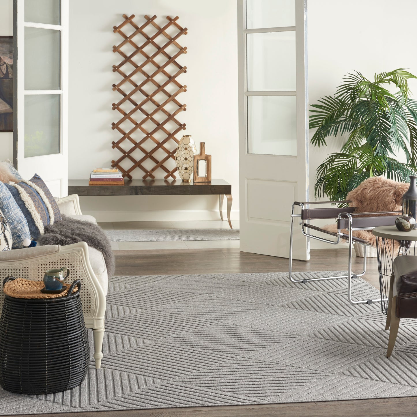 Nourison Home Cozumel  Light Grey  Contemporary