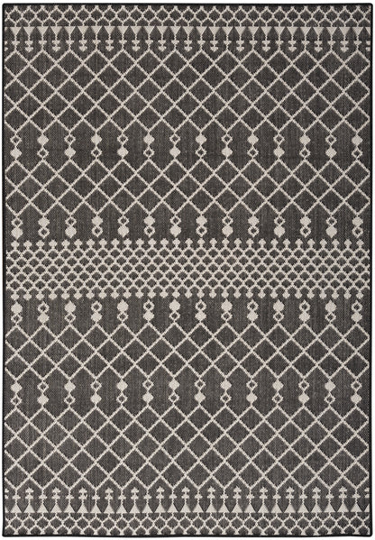 Nourison Home Positano POS02 Black Contemporary Power-loomed Rug