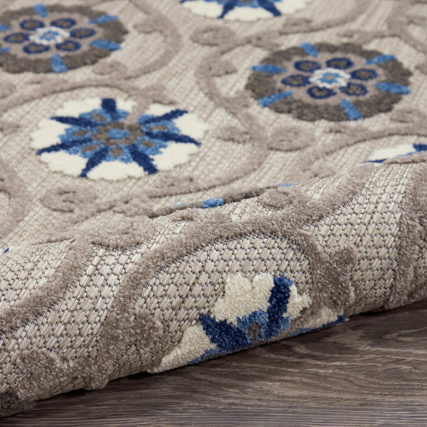 Nourison Home Aloha  Grey Blue  Contemporary