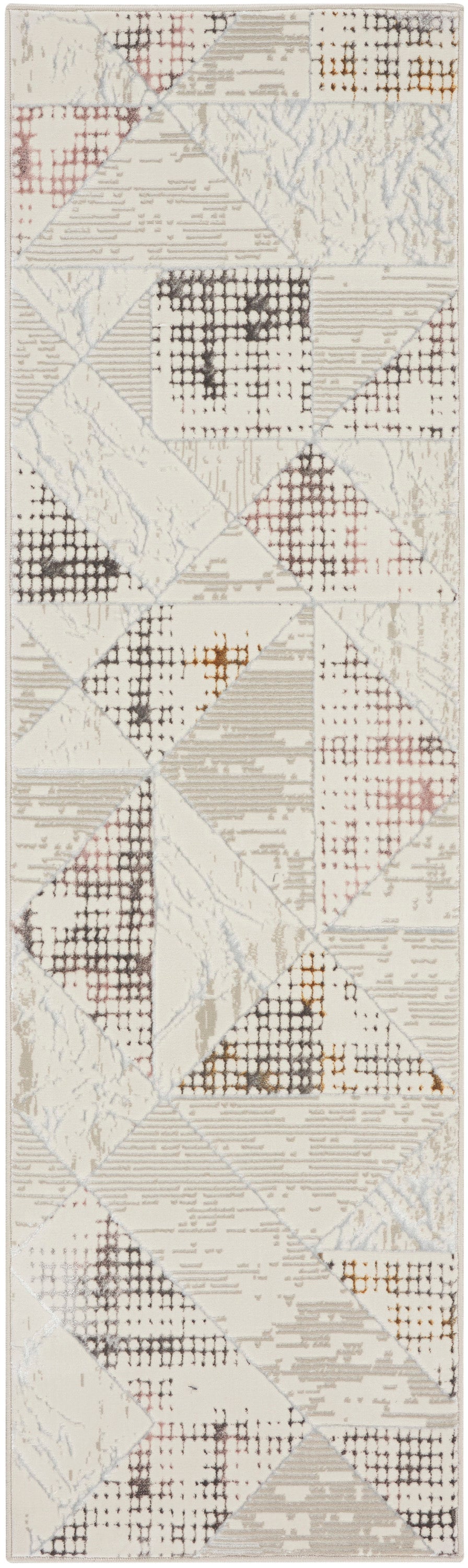 Nourison Home Glitz GLZ04 Ivory Multicolor Contemporary Power-loomed Rug