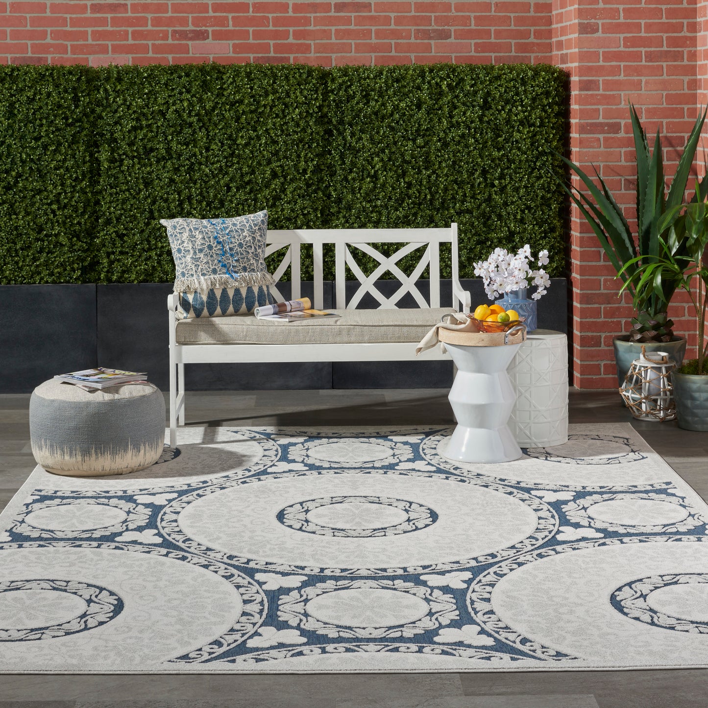 Nourison Home Key Largo  Blue  Contemporary