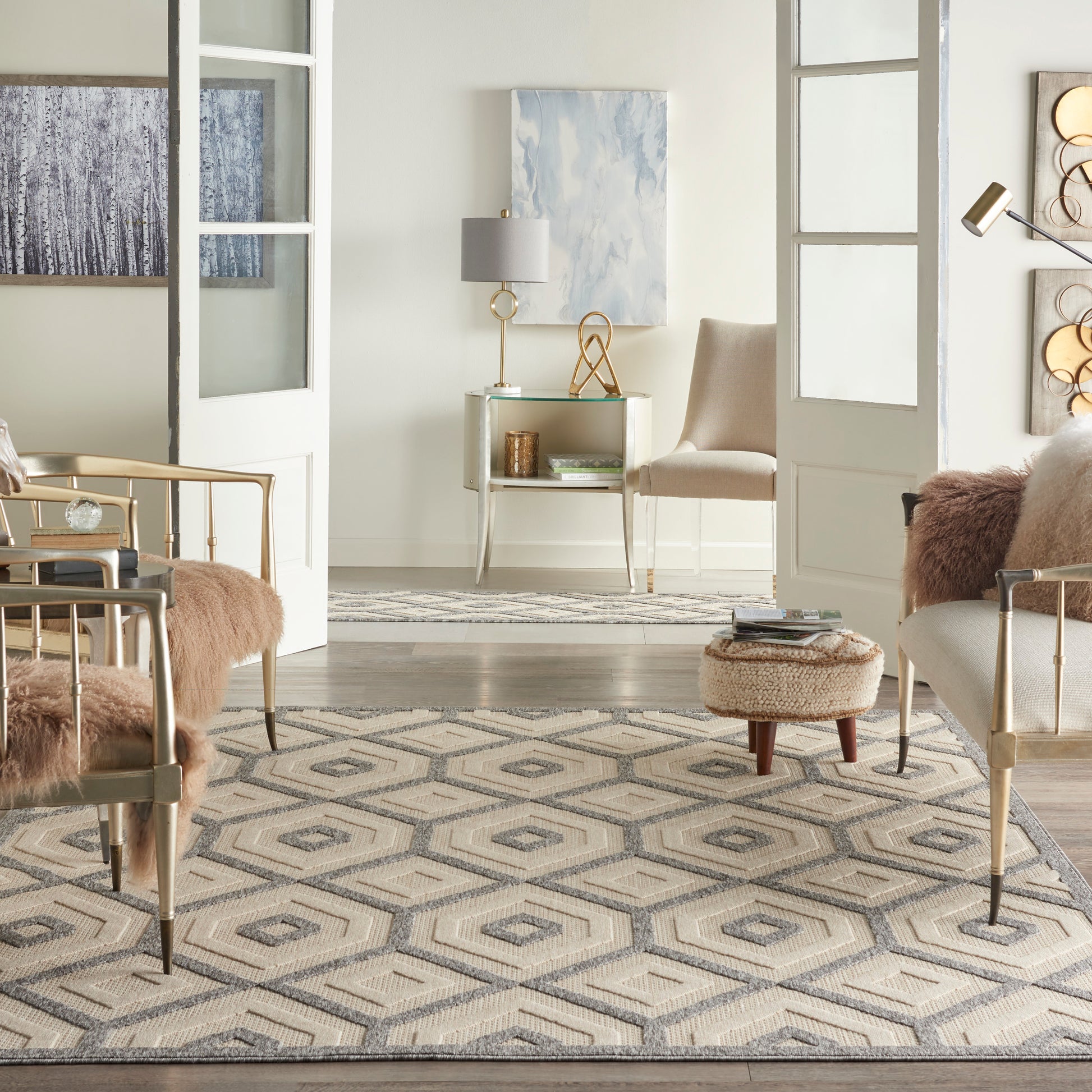 Nourison Home Cozumel  Cream  Contemporary