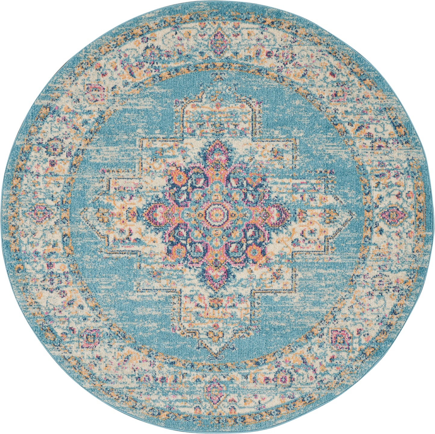 Nourison Home Passion PSN03 Light Blue Transitional Power-loomed Rugs