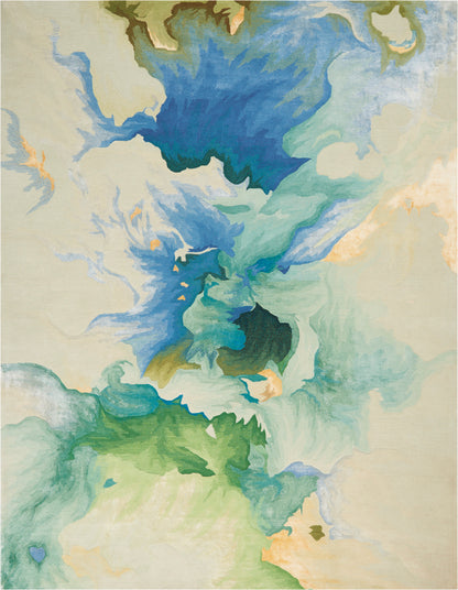 Nourison Home Prismatic PRS16 Seafoam Contemporary Hand Tufted Rug