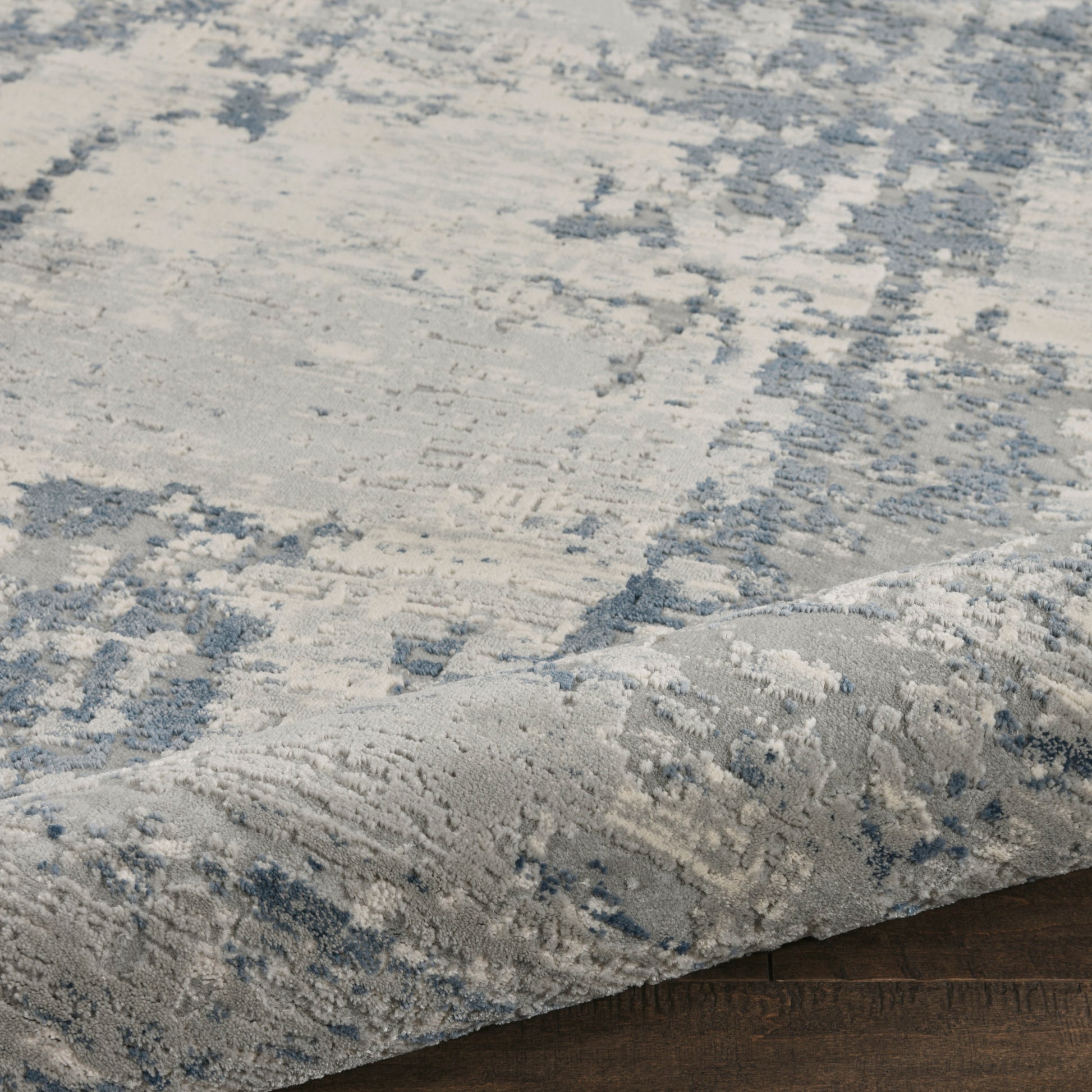 Nourison Home Rustic Textures  Ivory Blue  Contemporary