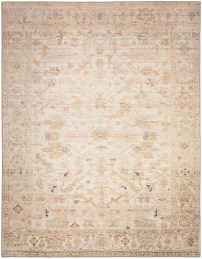 Nourison Home Vintage Washables VWS17 Beige Traditional Flat Weave Rug