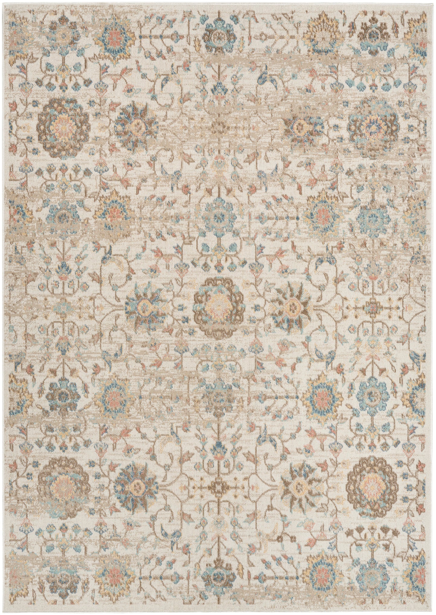 Nourison Home Washable Decor WSD14 Beige Traditional Loom-woven Rug