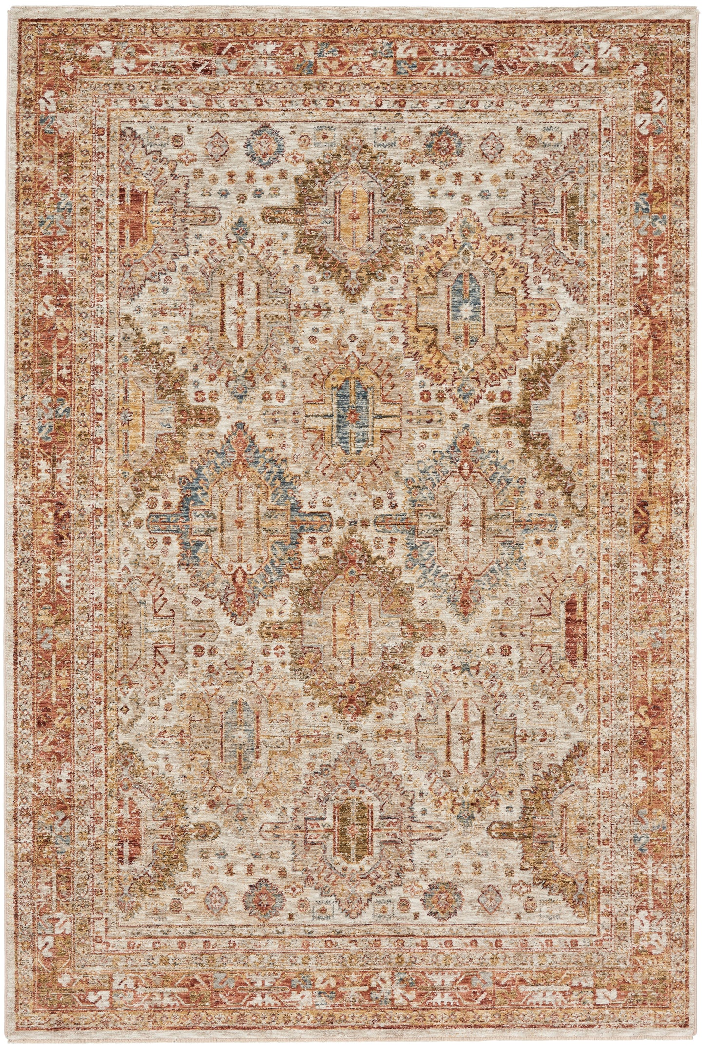 Nourison Home Sahar SHR01 Ivory Multicolor Traditional Power-loomed Rug