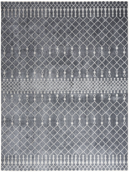 Nourison Home Astra Machine Washable ASW10 Denim Transitional Power-loomed Rug