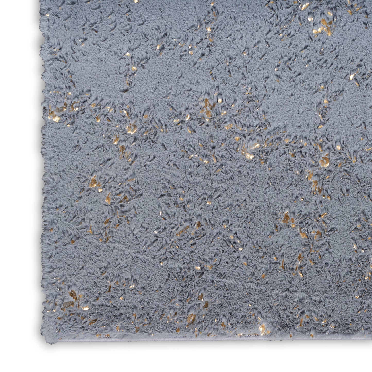 Nourison Home Cozy Shimmer  Slate Gold  Contemporary