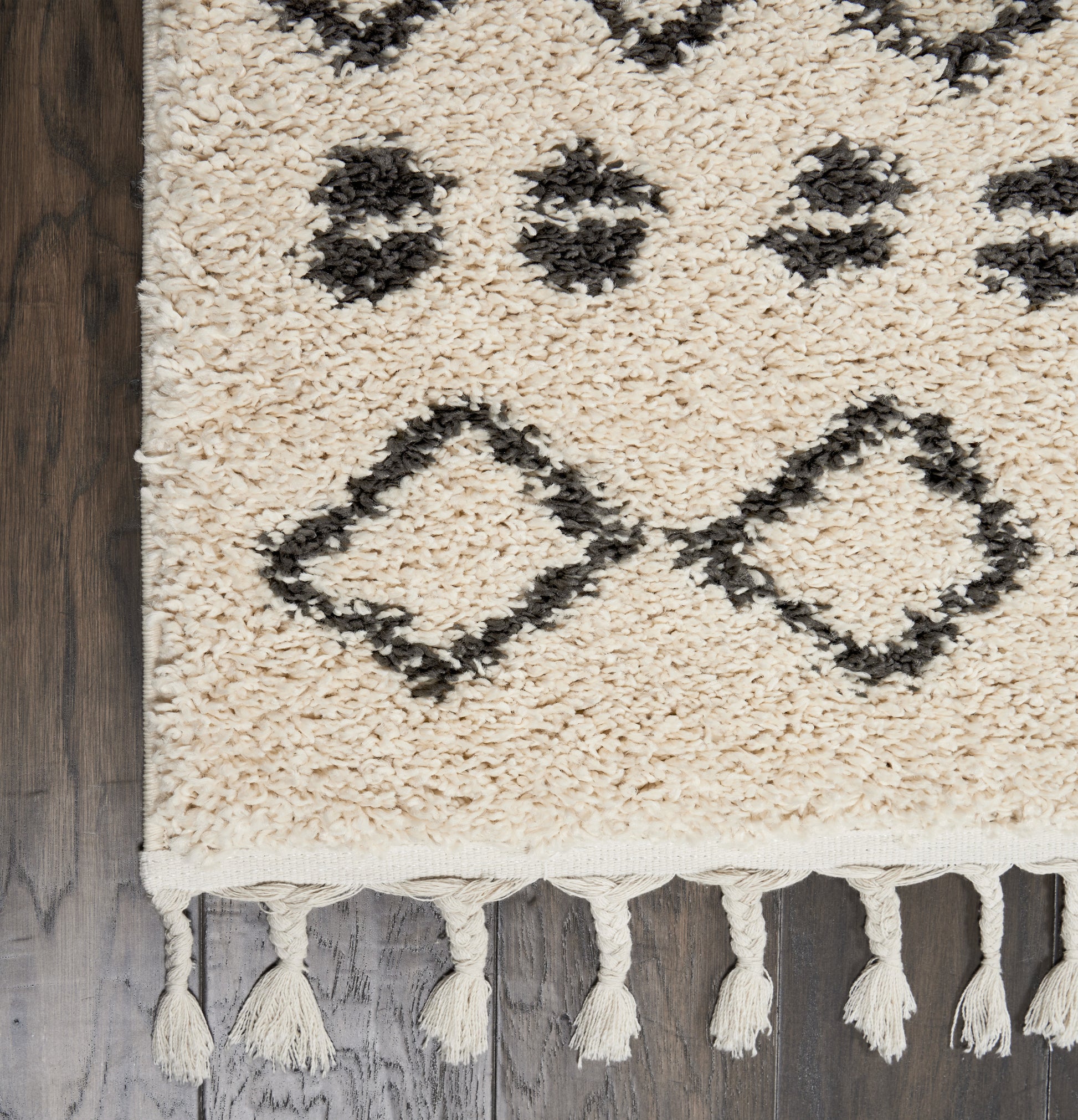 Nourison Home Moroccan Shag  Cream  Transitional