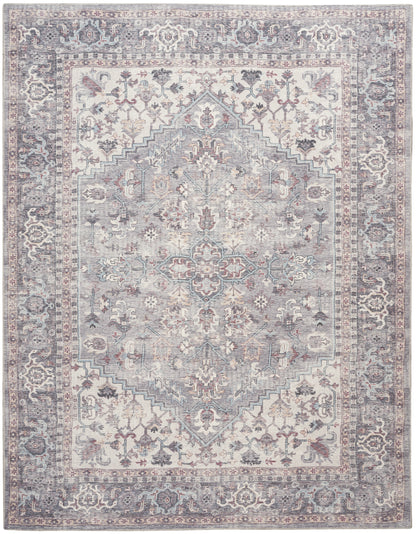 Nourison Home New Concept Washables SR104 Grey Traditional Machine Woven Rug