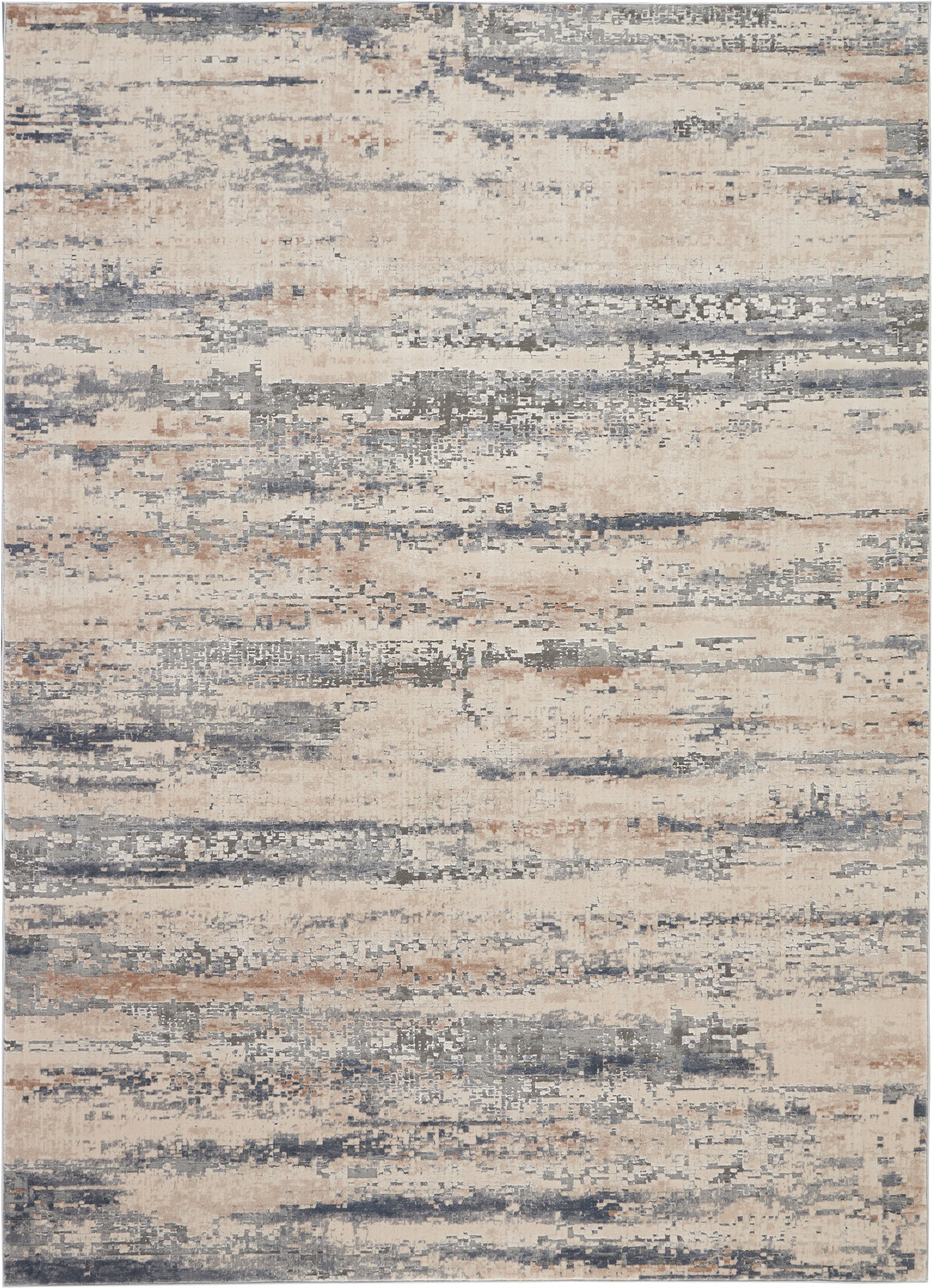 Nourison Home Rustic Textures  Beige Grey  Contemporary