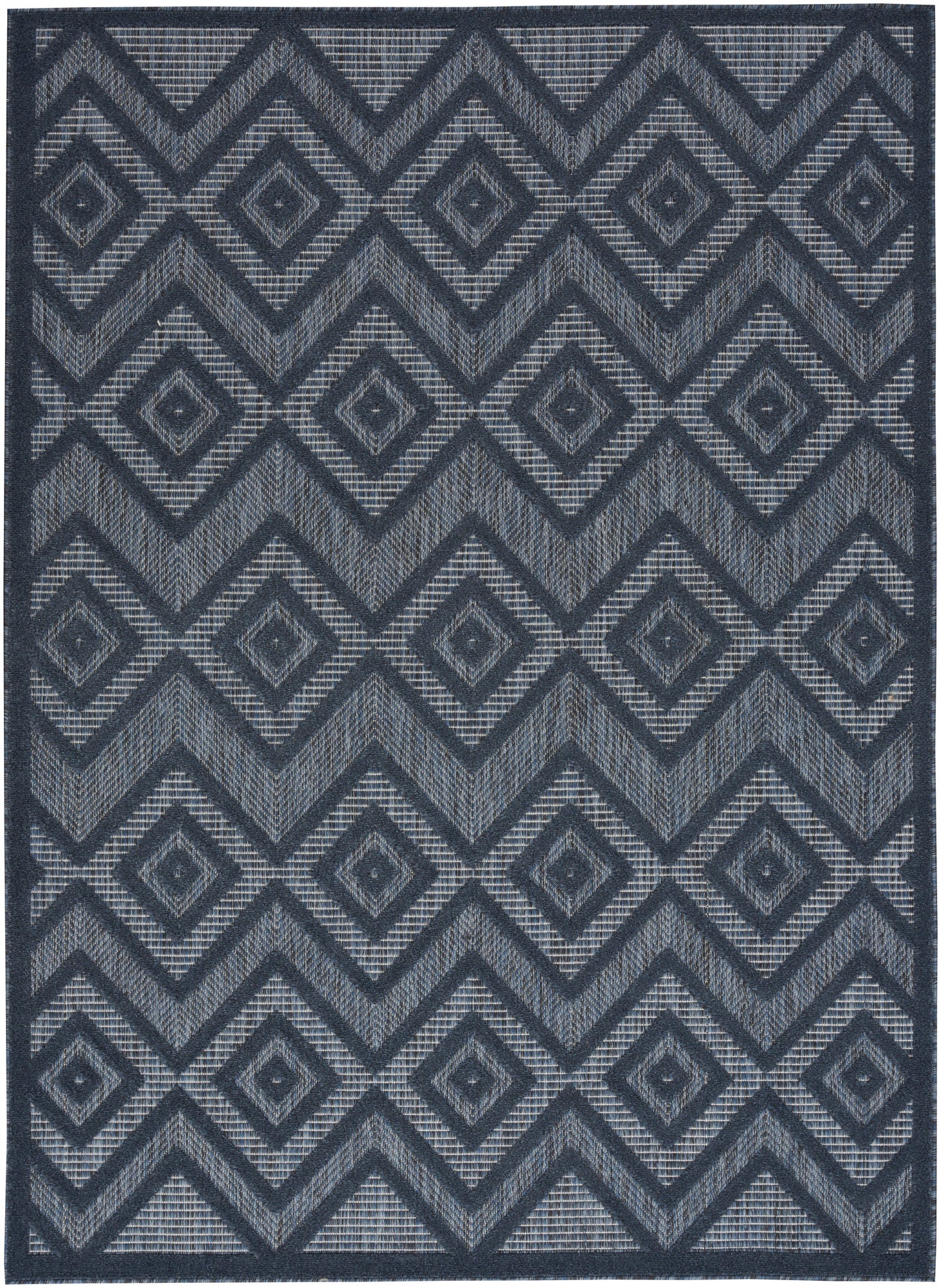 Nourison Home Versatile NRV01 Navy Blue Contemporary Flat Weave Rug