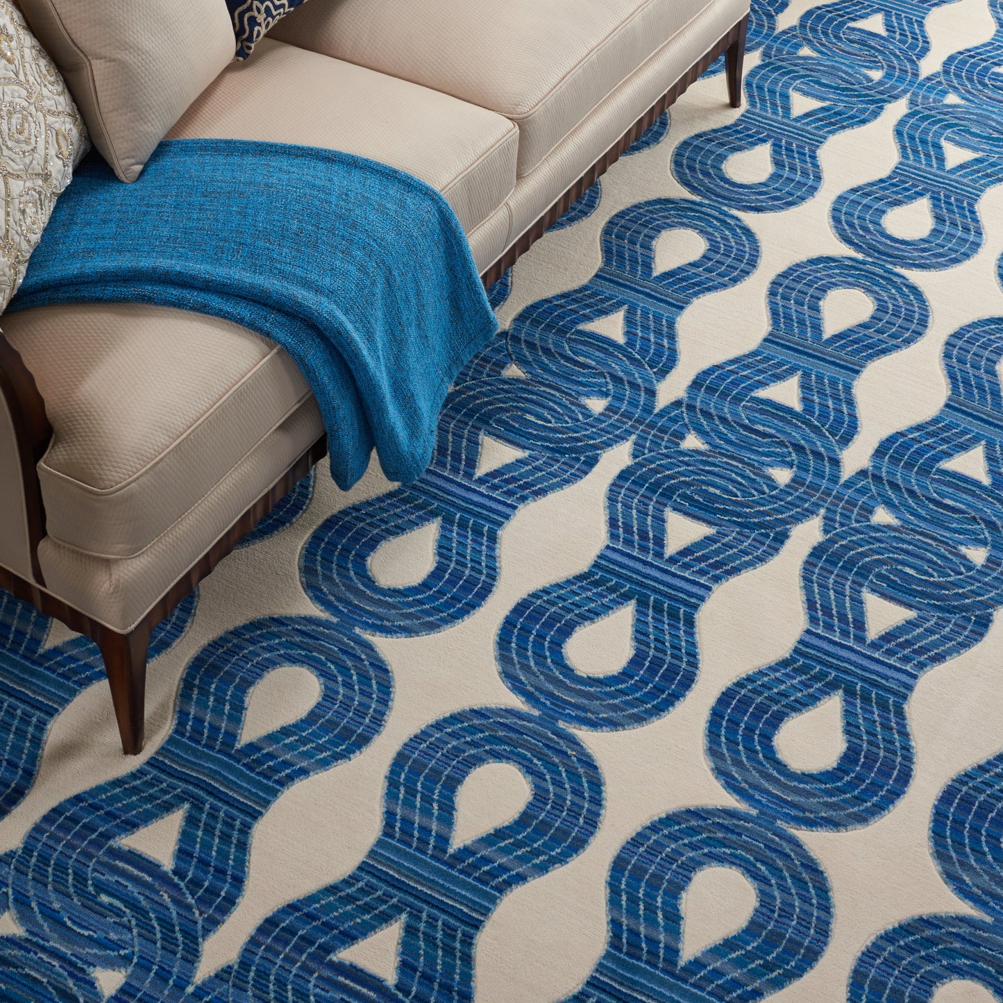 Barclay Butera Butera Collection  Ivory Navy  Contemporary