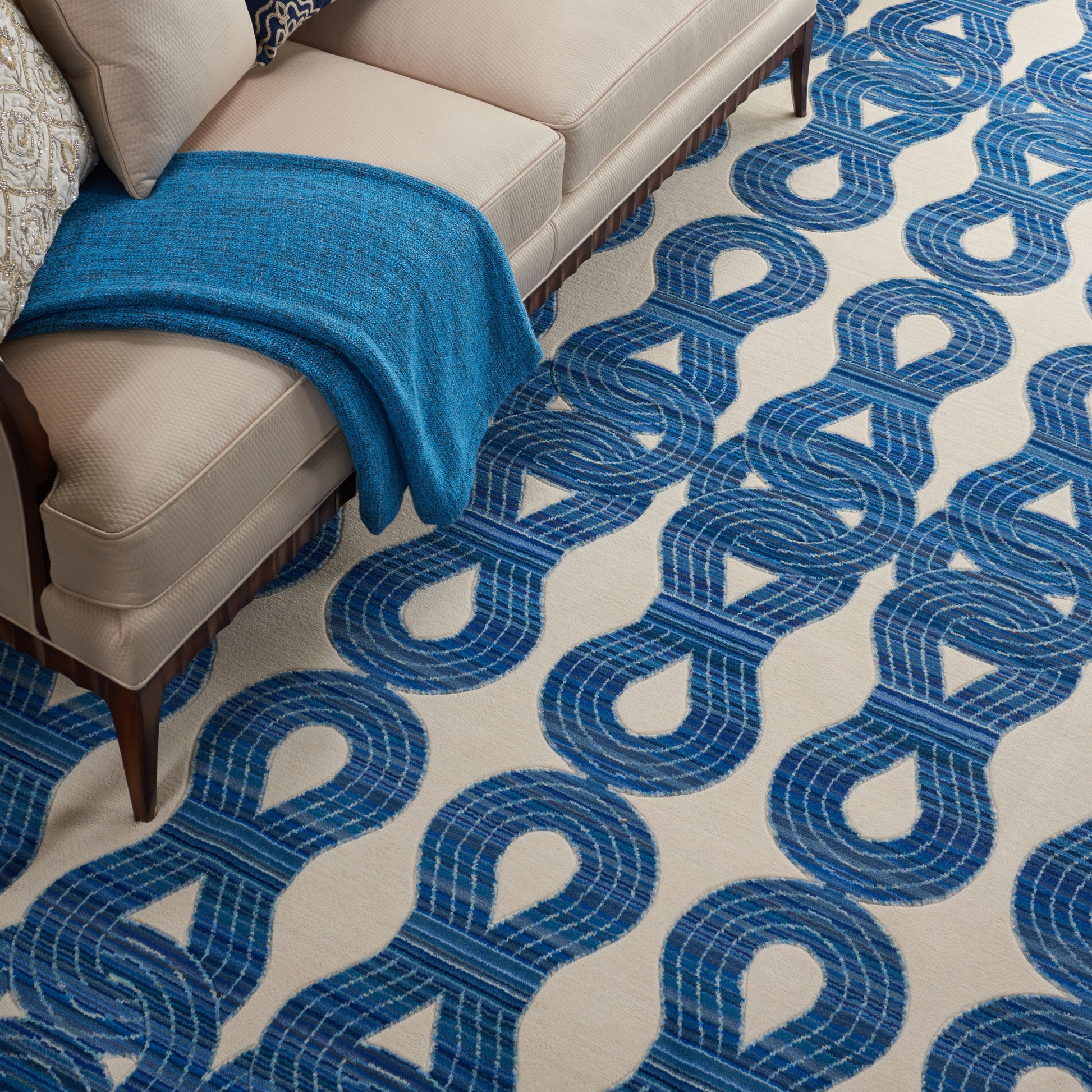 Barclay Butera Butera Collection  Ivory Navy  Contemporary