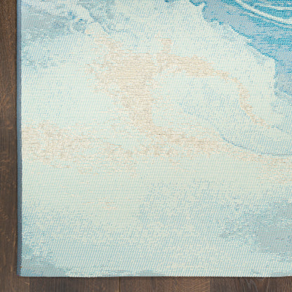 Nourison Home Color Splash  Ivory Blue  Contemporary